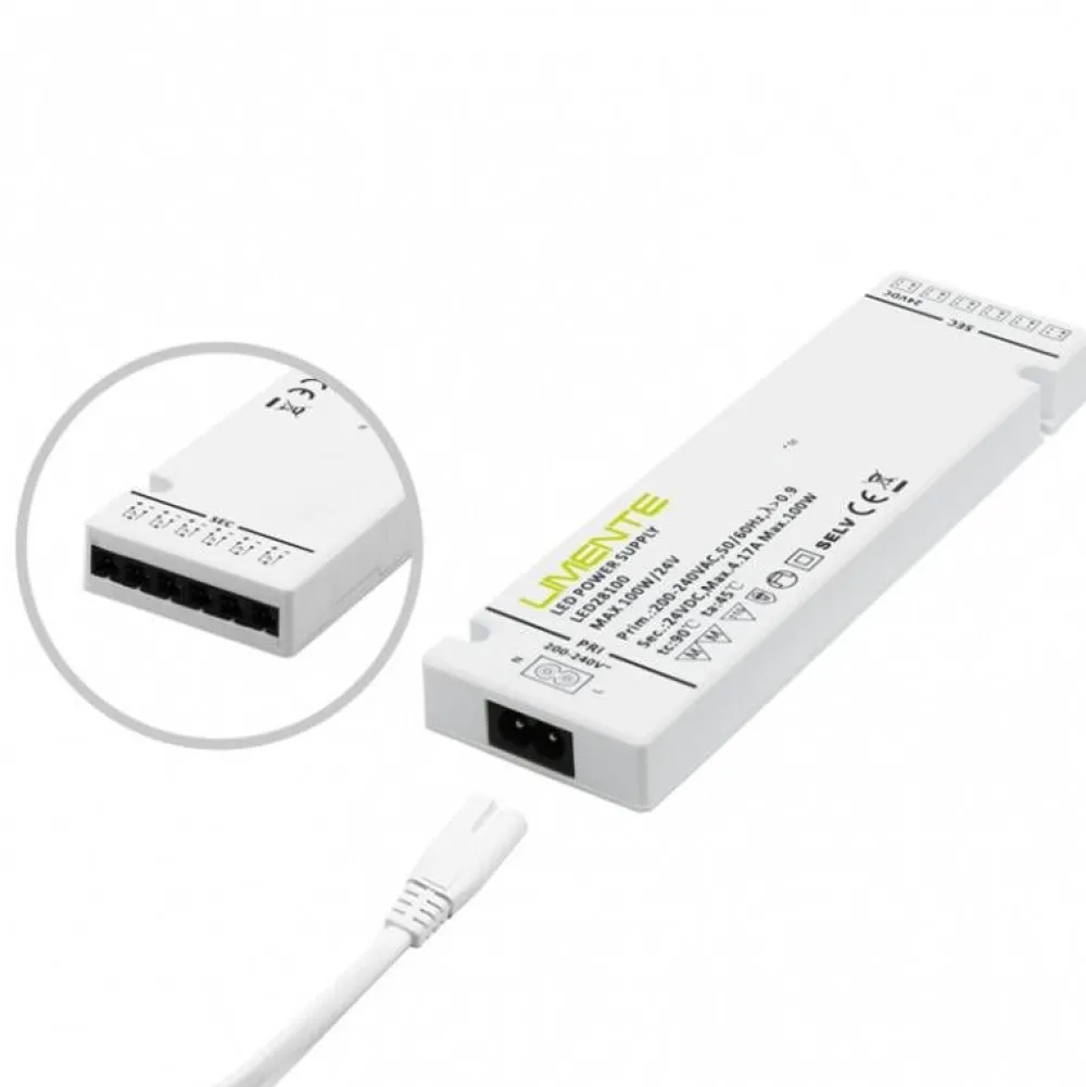 LED-virtalähde 24V 100W integroidut liittimet Led-Muuntajat Ja Led-Tarvikkeet|Led-Valot