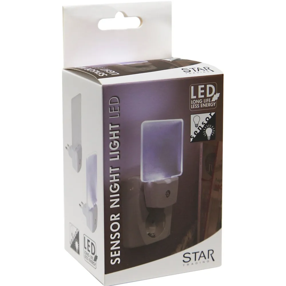Outlet LED-yölamppu 357-11 75x63x114 mm 0,5W huurre pistotulpalla + hämäräkytkimellä Yövalot