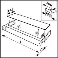 Online LED-yleisvalaisin Jono AVR66 IP44 600 mm 7W/840 pistorasialla ja pölysuojalla Julkisten Tilojen Valaisimet