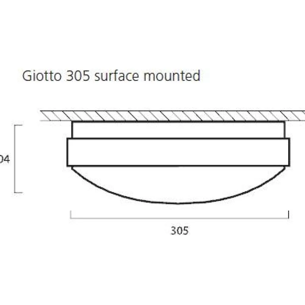 LED-yleisvalaisin Giotto ø305 mm pinta-asennettava 19 W 3000 K IP44 valkoinen*Lumiance Hot