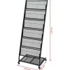 Lehtiteline 47,5x43x133 cm musta a4*FinePRICE Hot