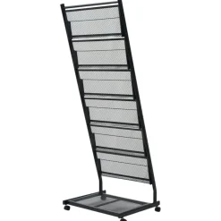 Lehtiteline 47,5x43x133 cm musta a4*FinePRICE Hot