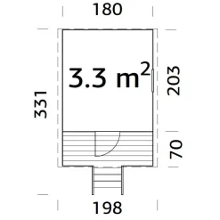 Leikkimökki Huck 3,3 m²*Palmako Hot