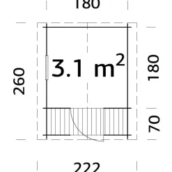 Leikkimökki Stina 3,1 m² Leikkimökit