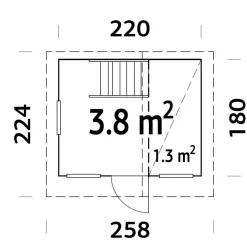 New Leikkimökki Tom 3,8 m2 Leikkimökit
