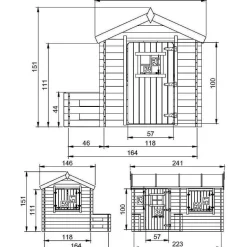 Leikkimökki M503, 2.63m²*Timbela Sale
