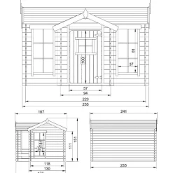 Outlet Leikkimökki M520, 2.63m² Leikkimökit