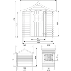Best Leikkimökki M550, 1.1m², eri vaihtoehtoja Leikkimökit
