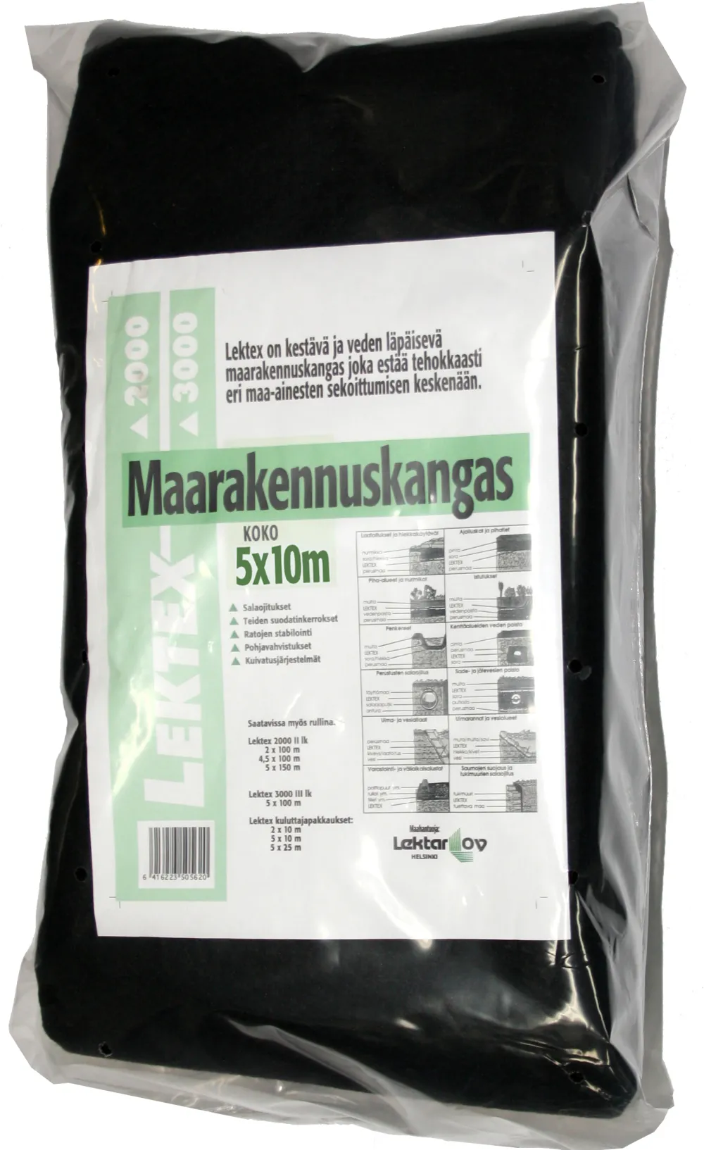 Hot Lektex suodatinkangas Minipack N1 5 x 10 m Perustus Ja Maanrakennus
