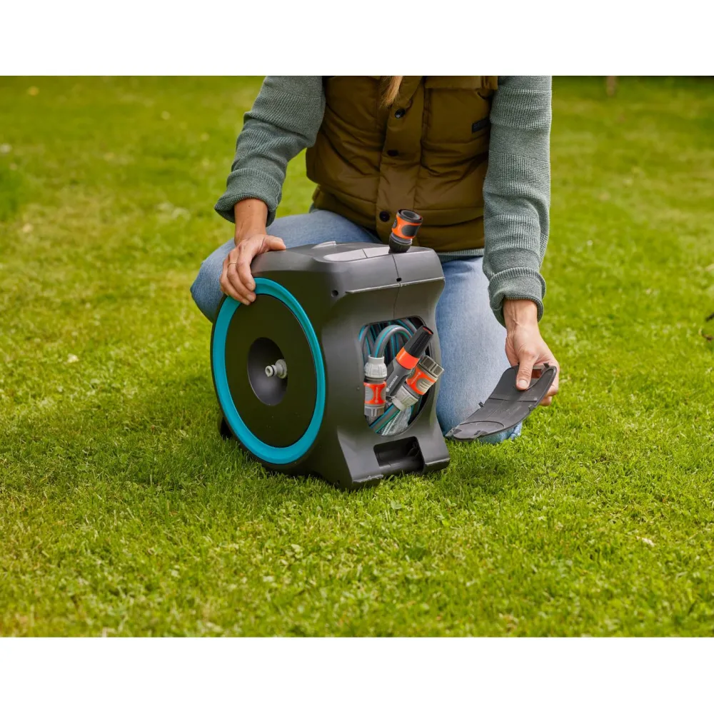 Letkukela Dual Manual M 20 m seinäkiinnitys / siirrettävä*Gardena Outlet