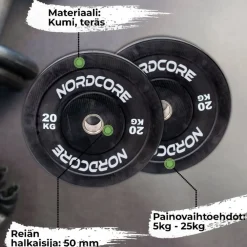 Levypainot Bumper Core 10kg, pari*Nordcore Outlet