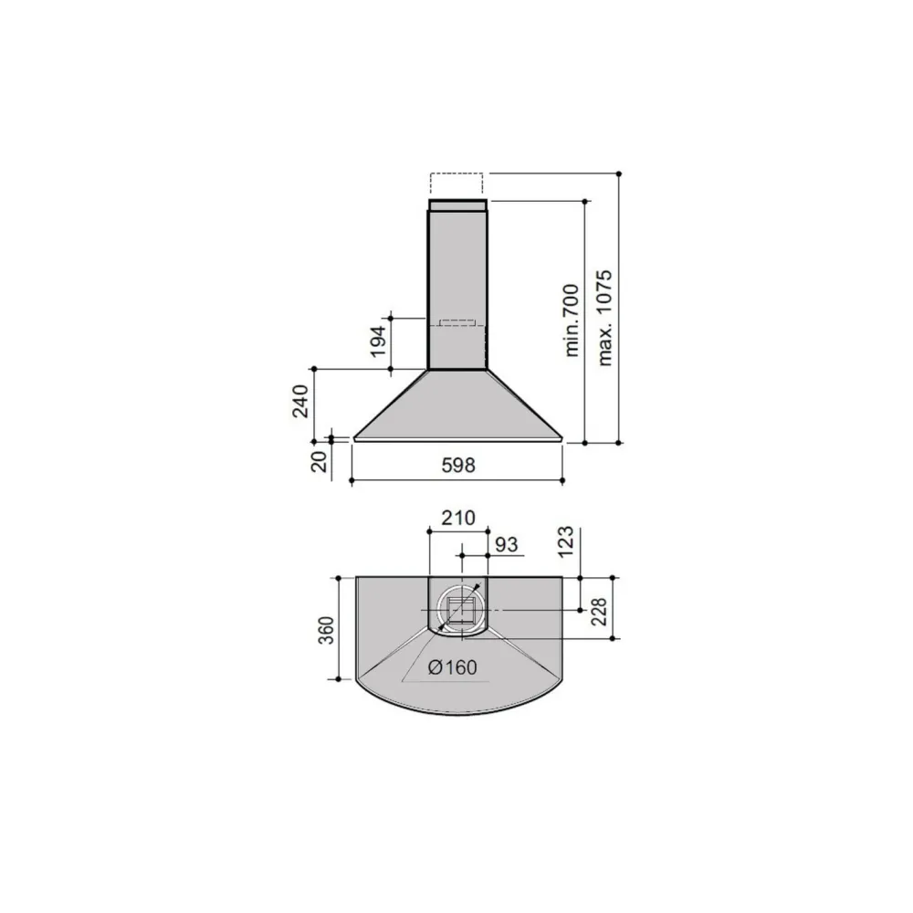 Liesikupu CHV-8406-S 60 cm rst*Savo Hot