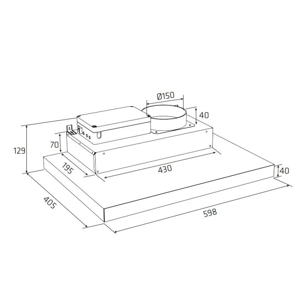 Liesikupu Super Silent GT Smart Home 600 mm ulkoiselle moottorille valkoinen*Thermex New