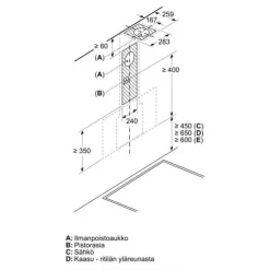 Liesituuletin Serie 4 DWK87FN60 80cm musta*Bosch New