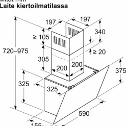 Clearance Liesituuletin Serie 2 DWK65DK60 60cm musta Liesituulettimet|Liesituulettimet Moottorilla