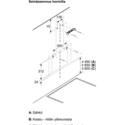 Clearance Liesituuletin Serie 2 DWK65DK60 60cm musta Liesituulettimet|Liesituulettimet Moottorilla