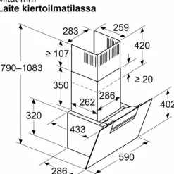 Hot Liesituuletin Serie 4 DWK67FN60 60cm musta Liesituulettimet|Liesituulettimet Moottorilla