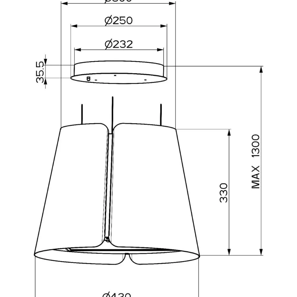 Liesituuletin Beat omalla moottorilla Ø43cm musta*Faber Clearance