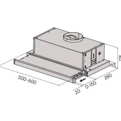 Best Liesituuletin P-2405-W 50 cm valkoinen Liesituulettimet|Liesituulettimet Moottorilla