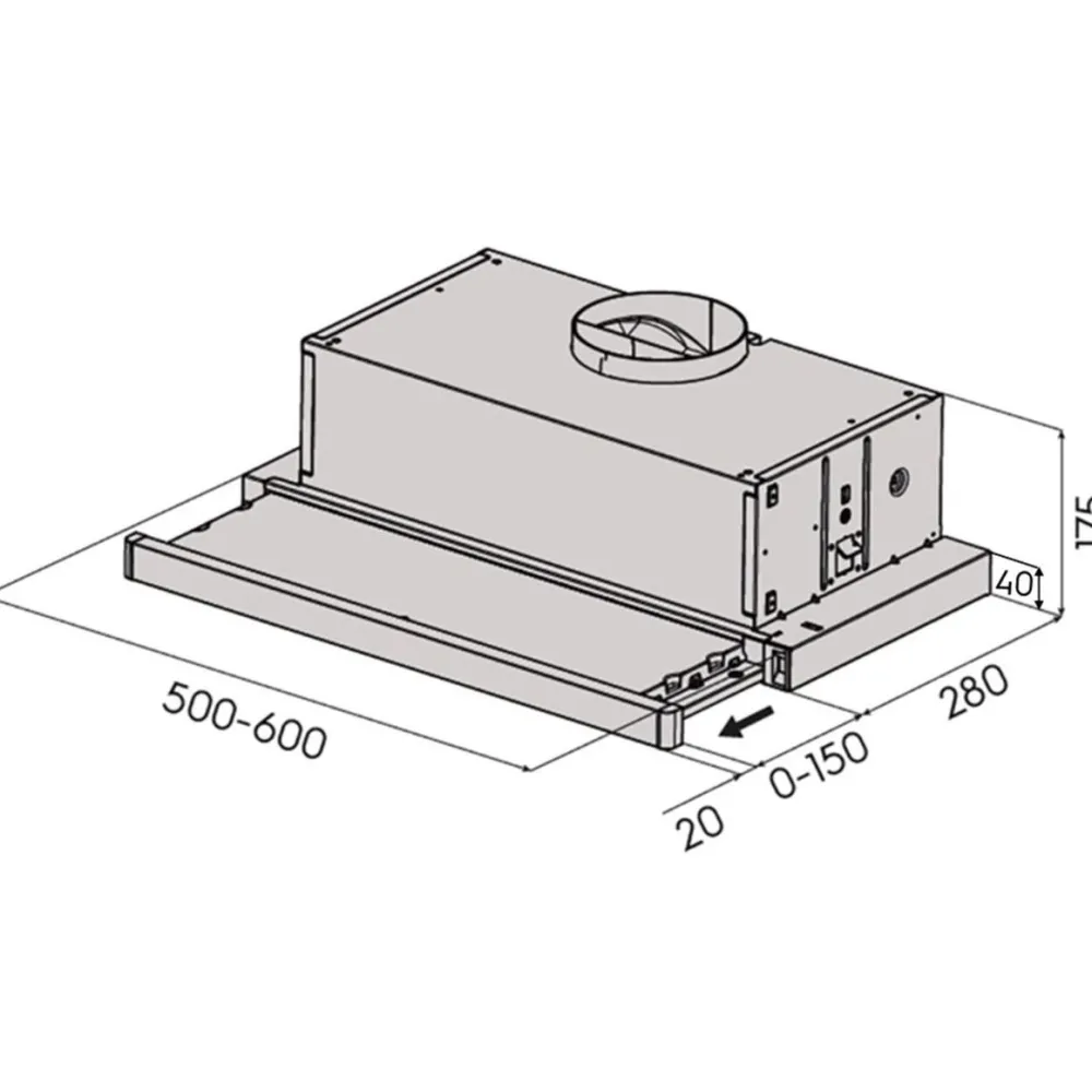 Best Liesituuletin P-2405-W 50 cm valkoinen Liesituulettimet|Liesituulettimet Moottorilla