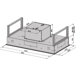 Liesituuletin R-9709-W3 90 cm valkoinen/lasi*Savo Outlet