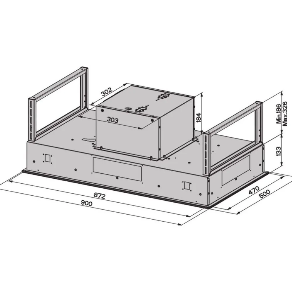 Liesituuletin R-9709-W3 90 cm valkoinen/lasi*Savo Outlet