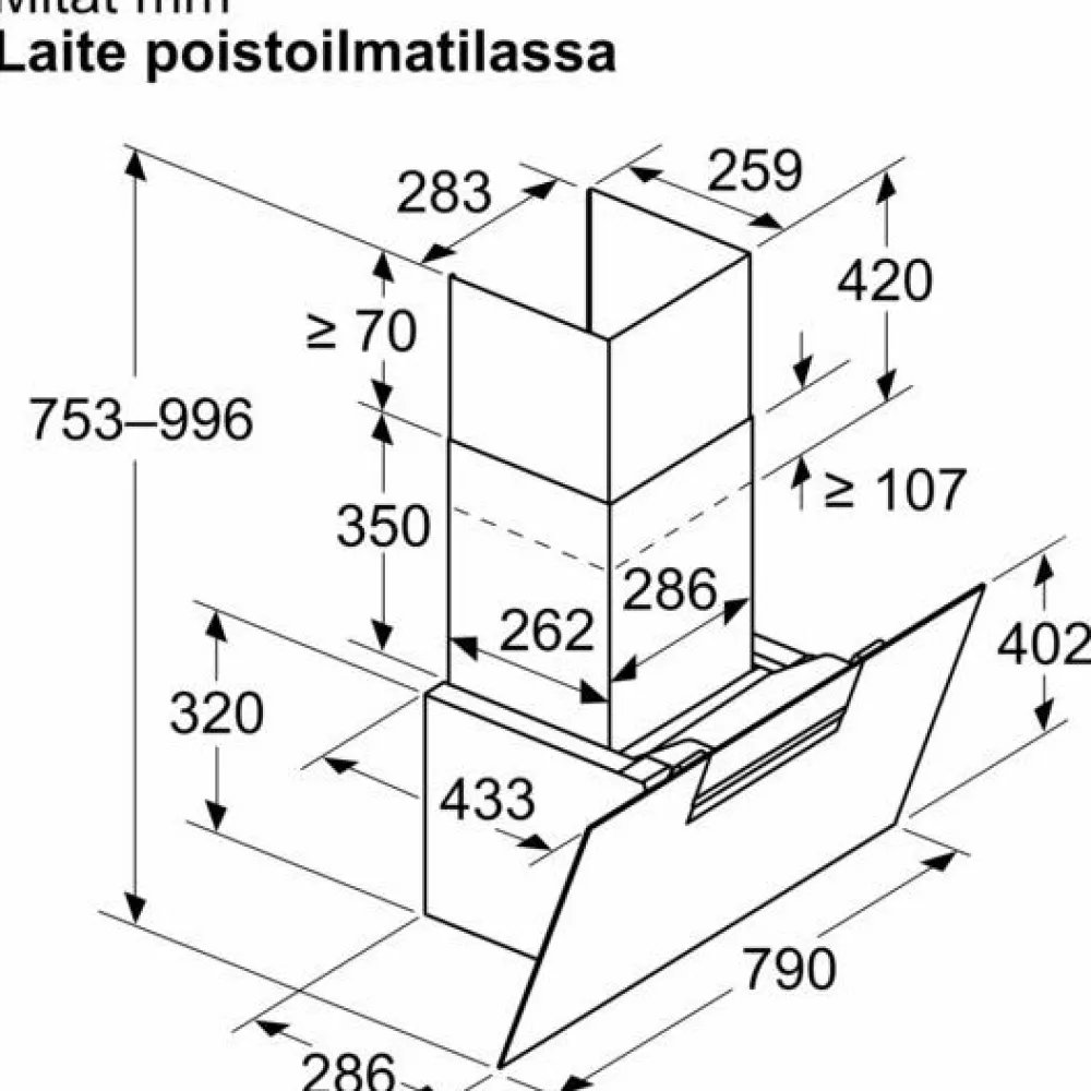 Discount Liesituuletin iQ300 LC87KFN60 80cm musta lasi Liesituulettimet|Liesituulettimet Moottorilla