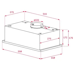 Liesituuletin GFG-2, 55cm, valkoinen Liesituulettimet|Liesituulettimet Moottorilla