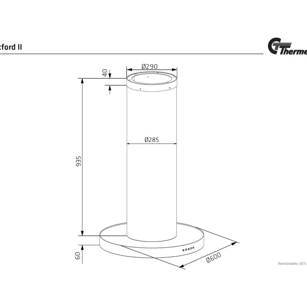 Liesituuletin Oxford II ripustettava 600mm rst omalla moottorilla*Thermex Online