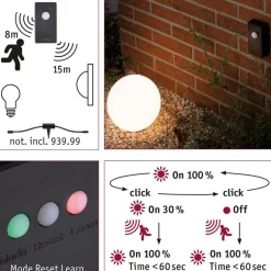 Liike- ja hämärätunnistin Plug & Shine, Smart Home Zigbee 3.0, 4.8V, antrasiitti*Paulmann Online