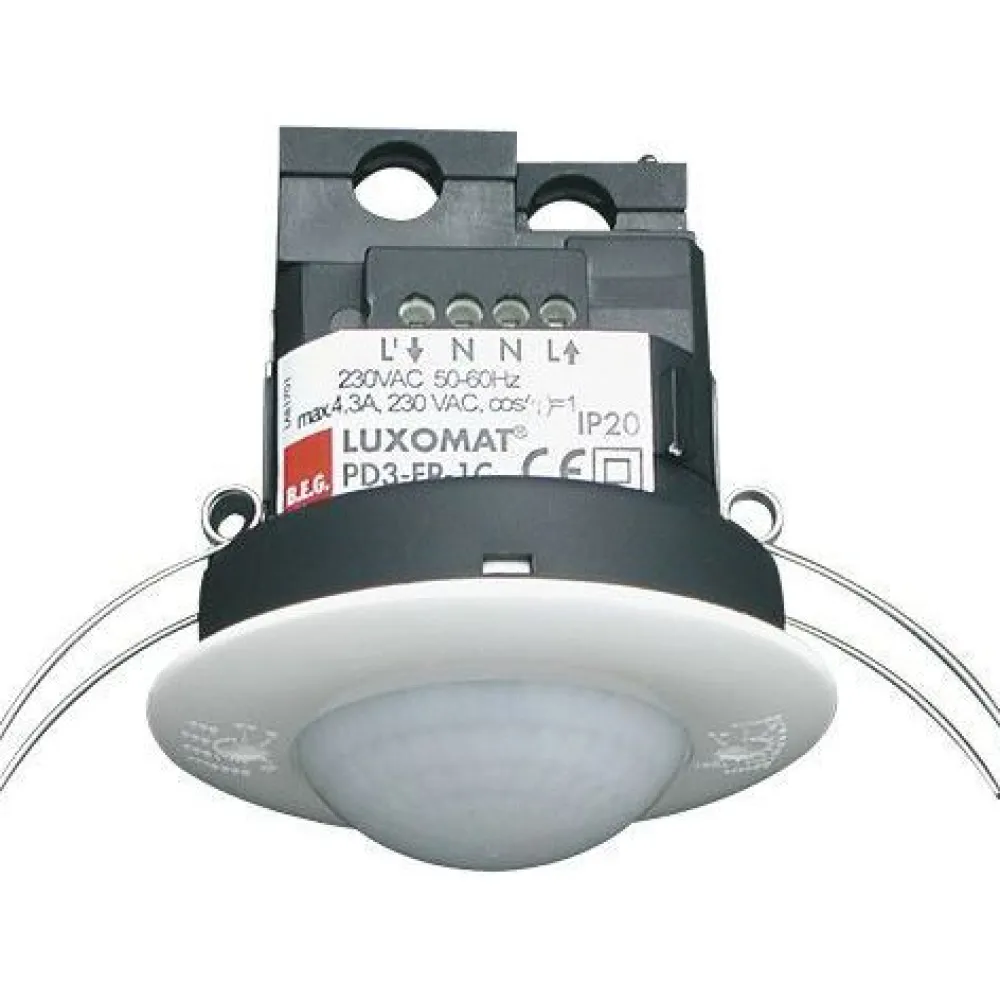 Liiketunnistin PD3-1C-FP, IP20, uppoasennettava, valkoinen*Luxomat Discount