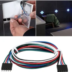 Liitäntäkaapeli LumiTiles Square, RGBW, 12V, musta, eri kokoja*Paulmann Sale