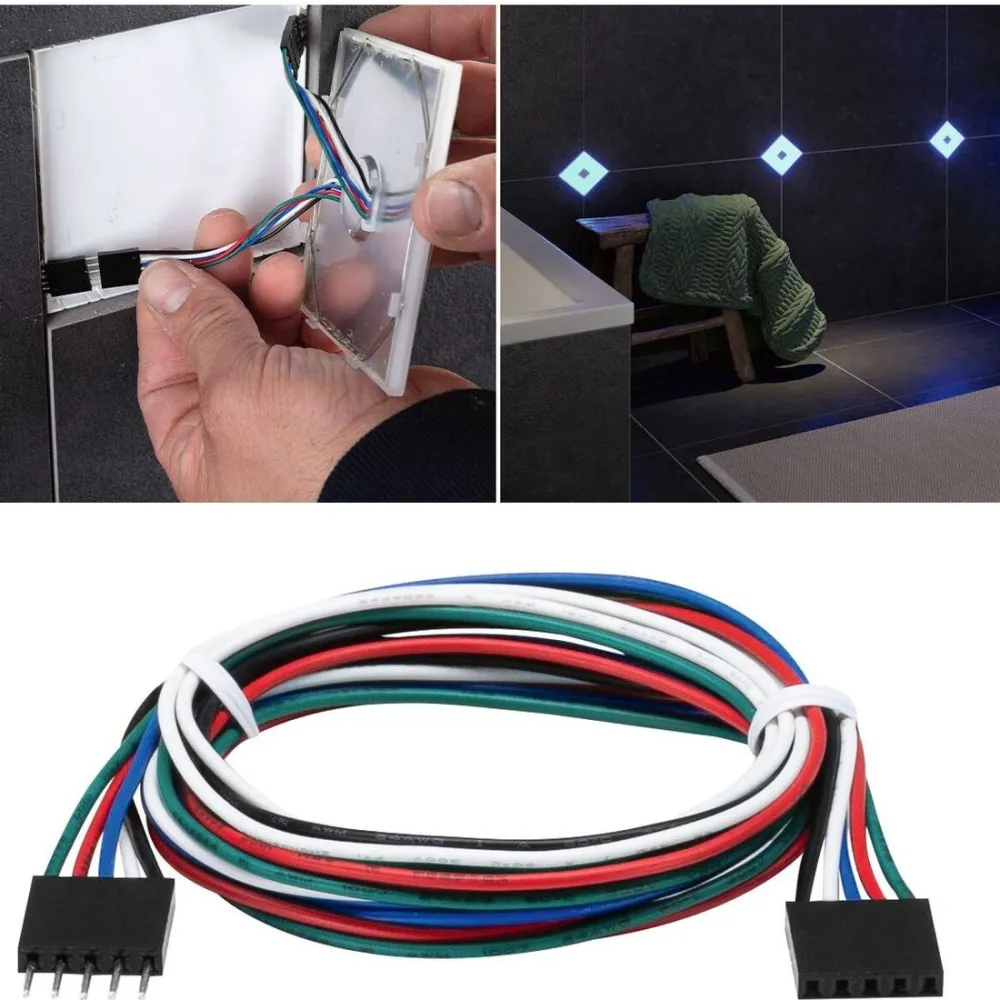 Liitäntäkaapeli LumiTiles Square, RGBW, 12V, musta, eri kokoja*Paulmann Sale