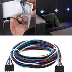 Liitäntäkaapeli LumiTiles Square, RGBW, 12V, musta, eri kokoja*Paulmann Sale