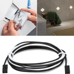 Hot Liitäntäkaapeli LumiTiles Square, 12V, musta, eri kokoja Valaisintarvikkeet