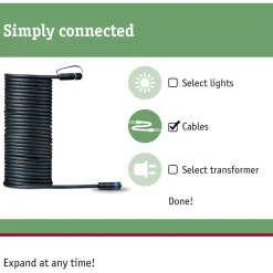 Hot Liitäntäkaapeli Plug & Shine ulkovalaistukseen IP68 musta, eri pituuksia Ulkovalaisintarvikkeet