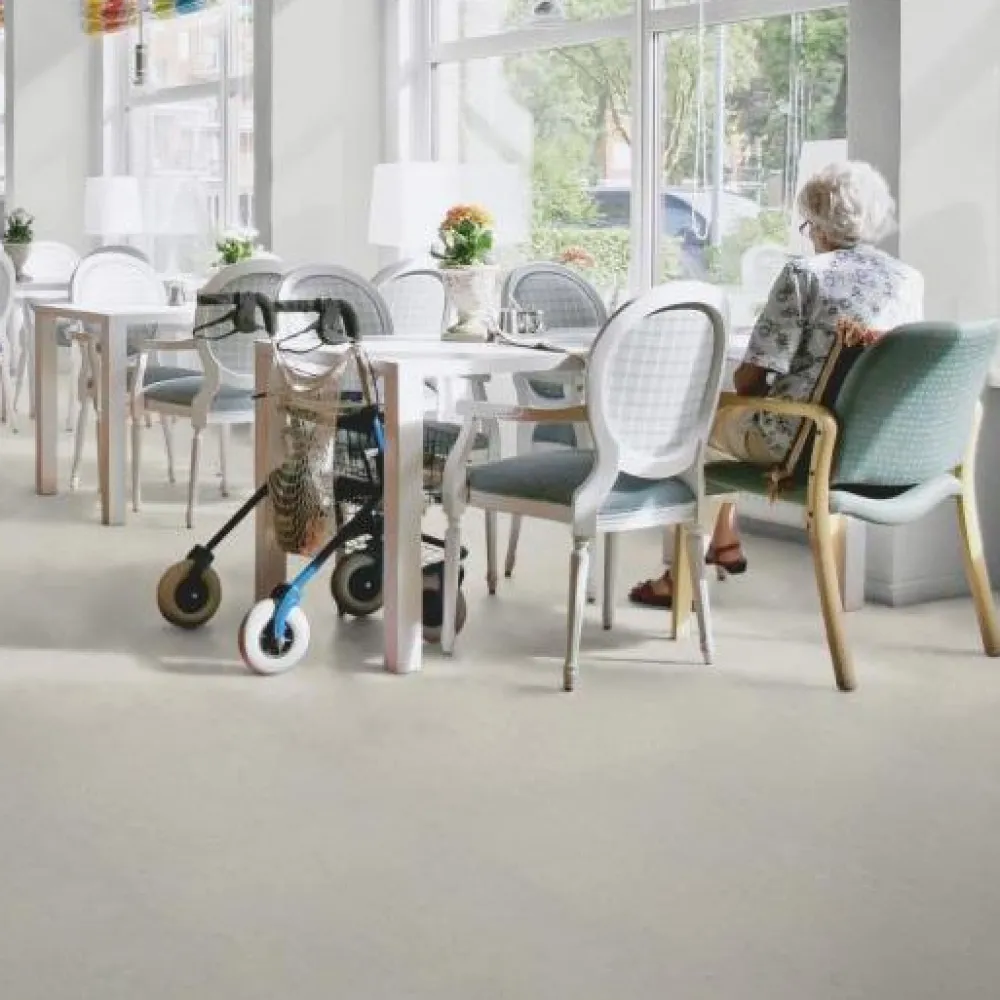 Linoleumilaatta Marmoleum Click Silver Shadow 30x30 cm vaalea harmaa*Forbo New