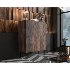 Lipasto ART DECO 4D, ruskea (2364) Lipastot