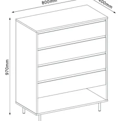 Best Lipasto HERTA 80x40xK97 cm, valkoinen Lipastot