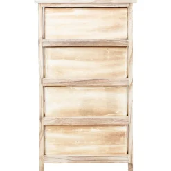 Lipasto KASEKE 4 säilytysosalla 40x29x73 cm, luonnonväri, beige Lipastot