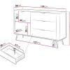Lipasto 1D3S LANTE, 82x138cm, musta*Nomla Outlet