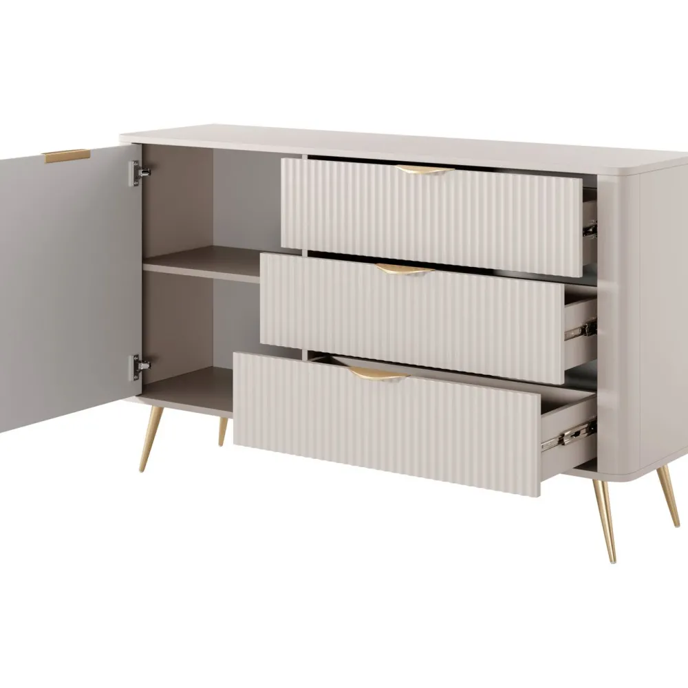 Lipasto 1D3S LANTE, 82x138cm, musta*Nomla Outlet