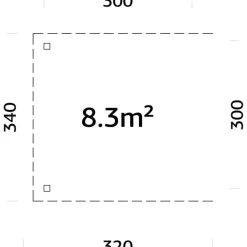 Lisäkatto Connect Lenna, kahdella tolpalla, 8,3 m²*Palmako Outlet