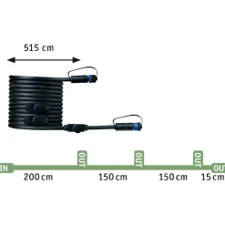 Lisäsarja Plug & Shine ulkospoteille IP67 3-osainen musta*Paulmann Discount