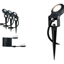 Lisäsarja Plug & Shine ulkospoteille IP67 3-osainen musta*Paulmann Discount