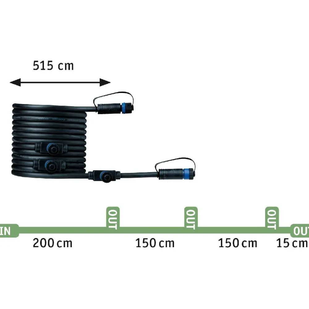 Discount Lisäsarja Plug & Shine ulkospottisarjalle 3-osainen musta Puutarhavalaisimet