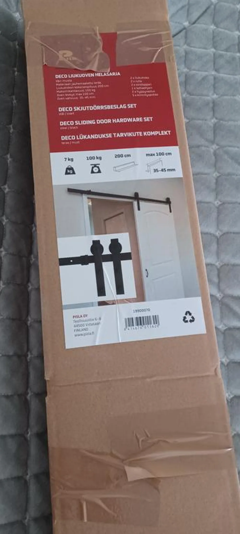 Clearance Liukuoven helasarja Deco musta Liukuovet|Liukuovet