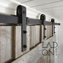 Liukuoven kiskopaketti hidastimilla Ladon Ovi 2000mm*Mirror Line Sale