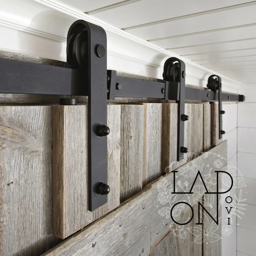 Liukuoven kiskopaketti hidastimilla Ladon Ovi 2000mm*Mirror Line Sale