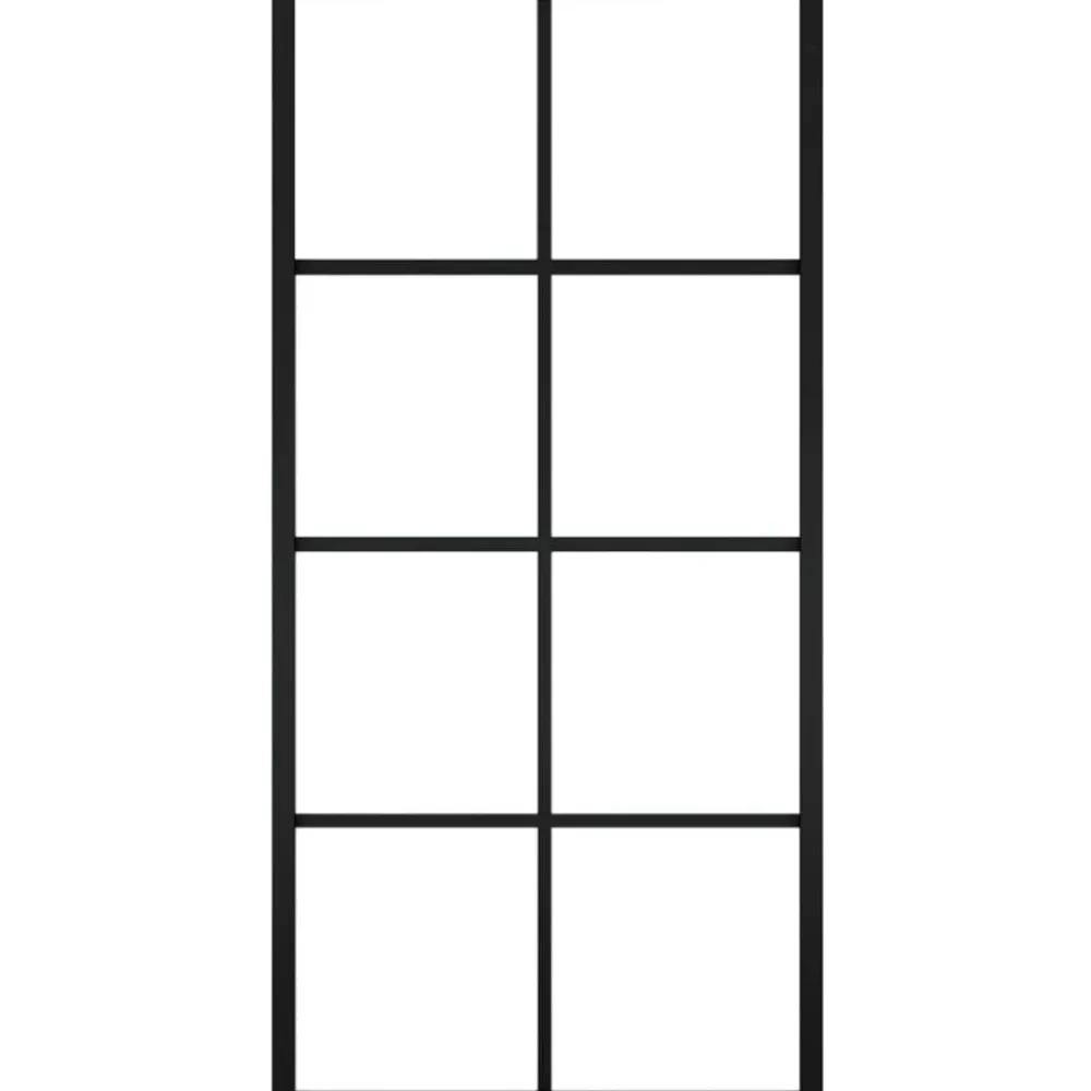 Outlet Liukuovi alumiini ja ESG-lasi 83x205 cm musta Liukuovet|Sisäovet